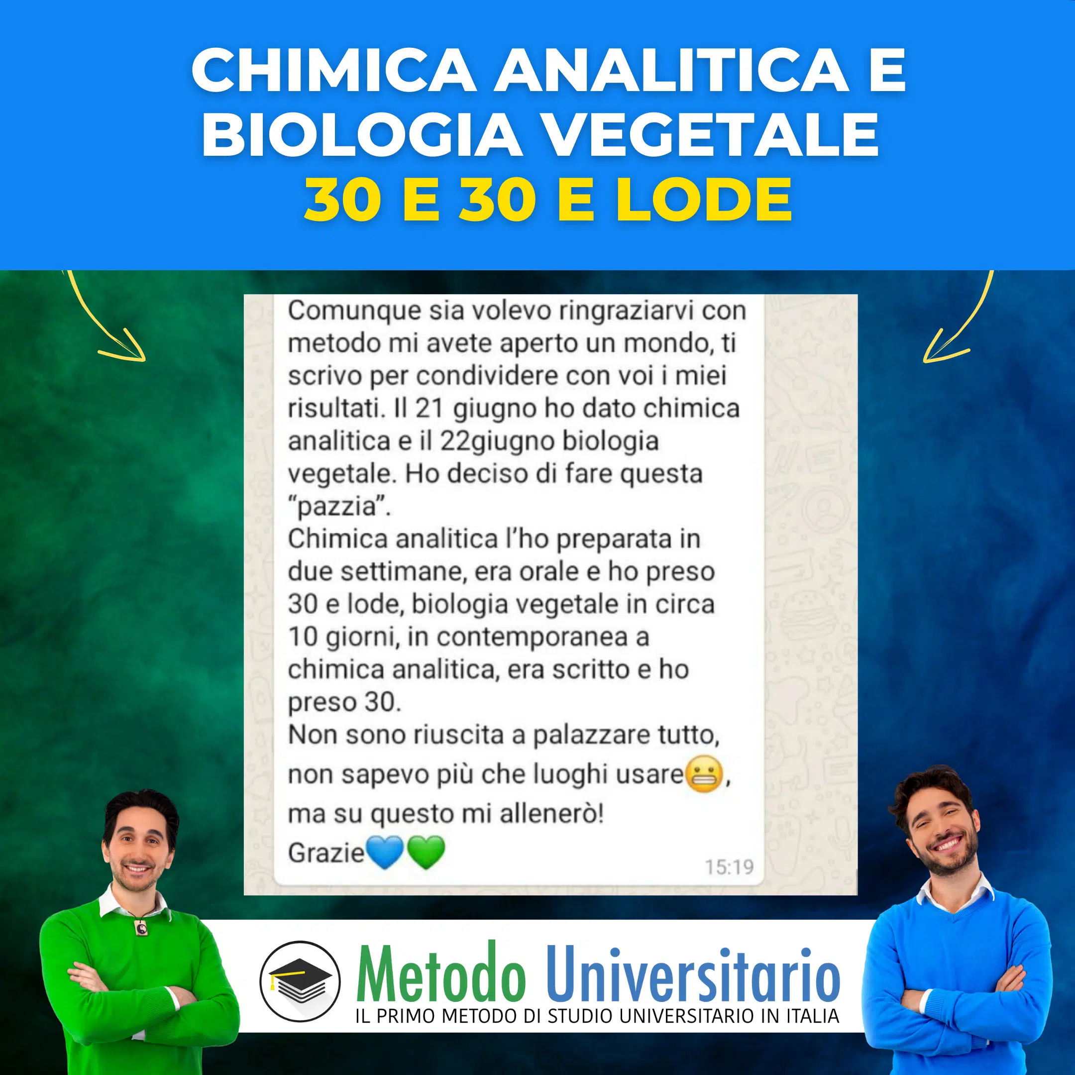 Chimica Analitica e Biologia Vegetale 30 e 30 e Lode